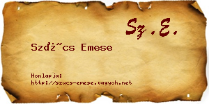 Szűcs Emese névjegykártya