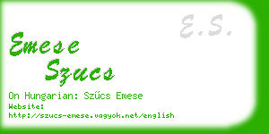 emese szucs business card