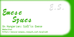 emese szucs business card